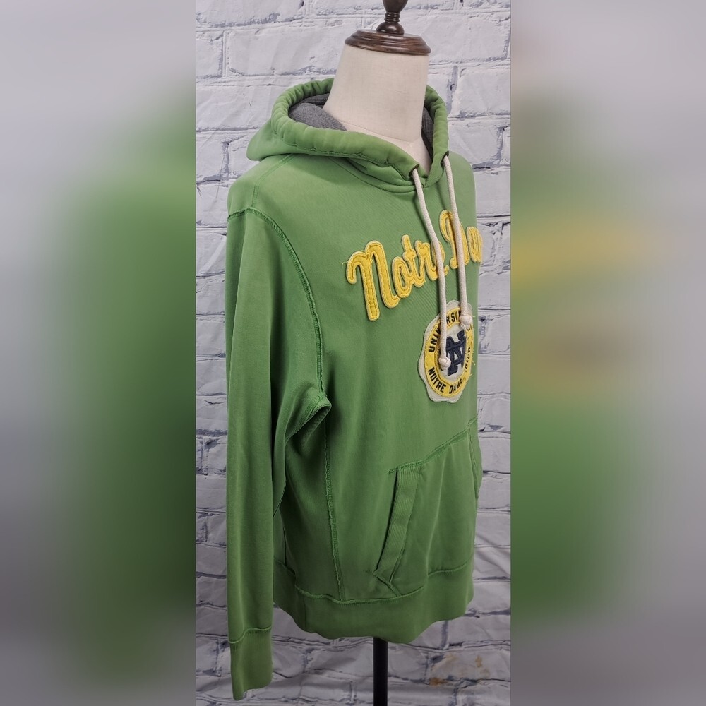 Campus Crew Men's Hoodie Sweater Notre Dame Vintage Y2K Football NCAA Medium - Picture 6 of 14